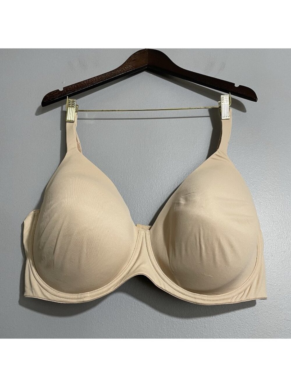Dreamfit Tshirt Bra 46DDD Wired Underwired Full Coverage Comfort Cover Nude Tan